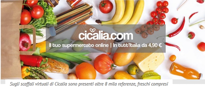 Immagine Cicalia: il primo supermercato online che consegna in tutta Italia. Anche i freschi